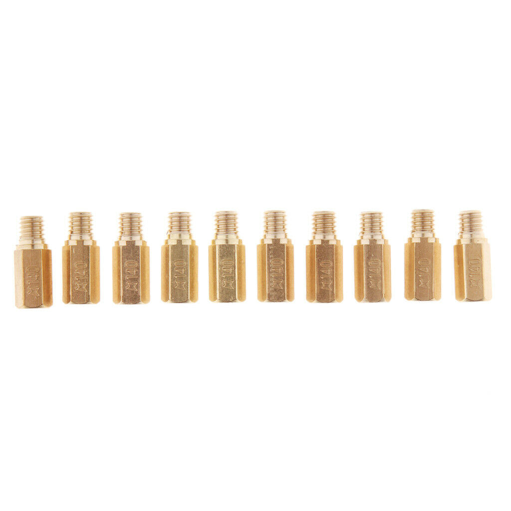 10Pcs Carburetor Carb Hex Main Jets 140 for PWK   FCR KOSO KOK