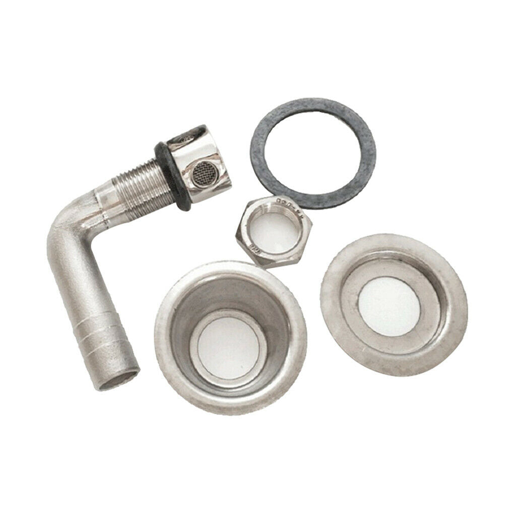 Marine Stainless Steel Boat 90° Fuel Tank Vent Breather 5/8" Hose
