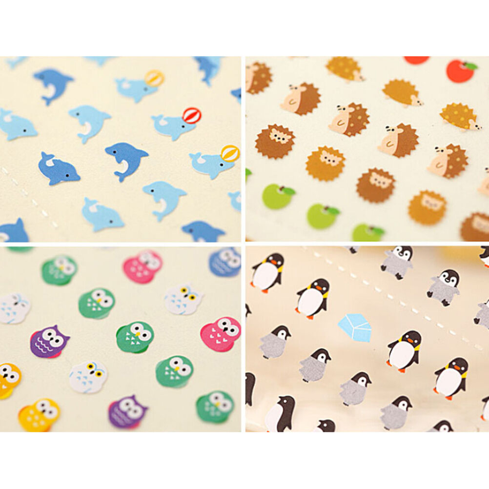 Colorful Animal Stickers Lovely Craft Scrapbook Card DIY Gift for Kids X1.l8