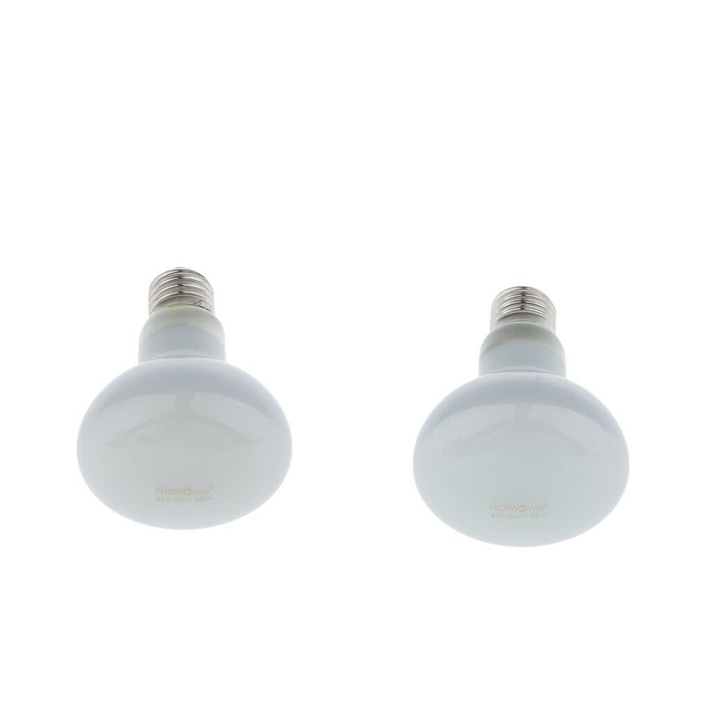 2x Reptile UVA Basking Spot Heat Light Spotlight For Pet Amphibians Turtle