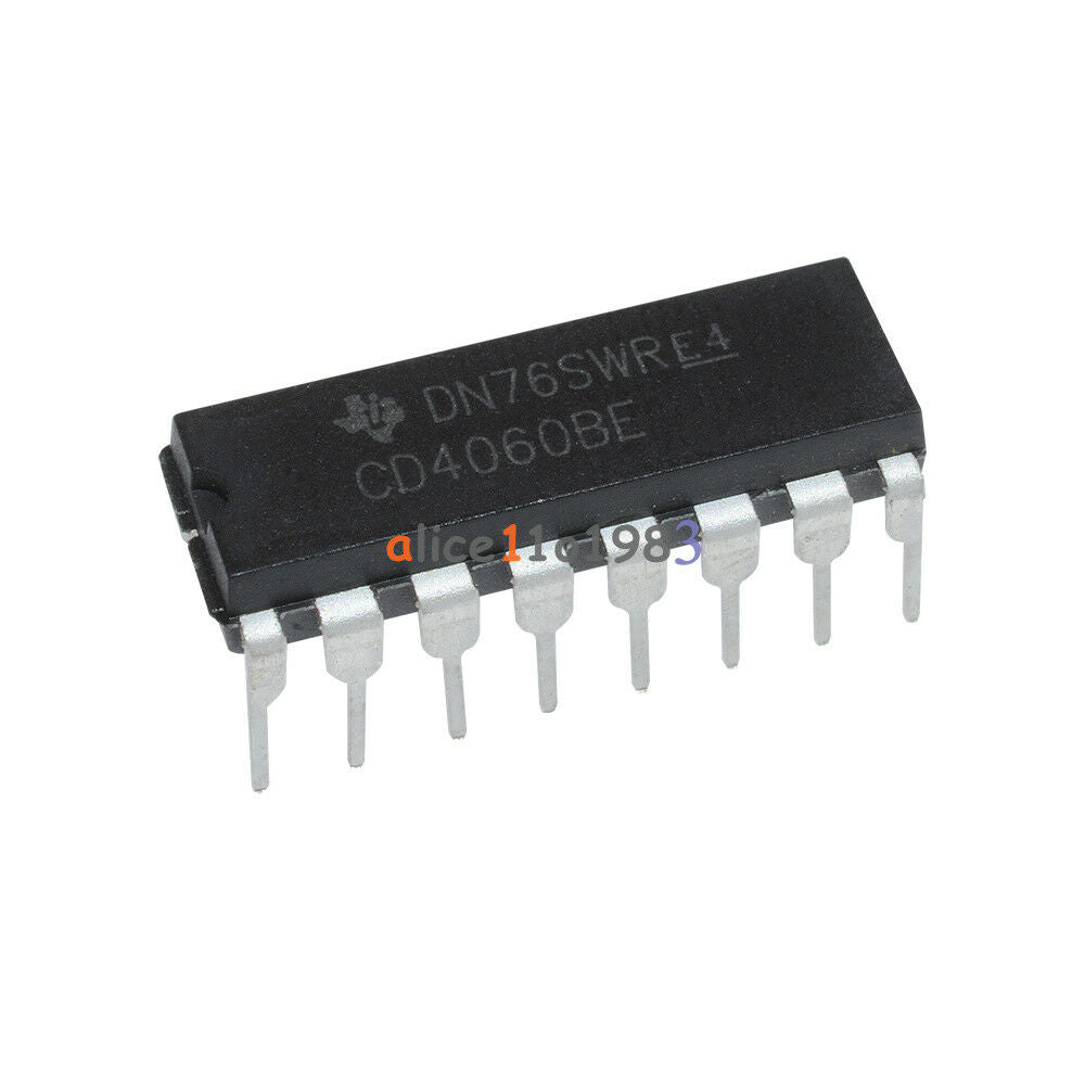 10Pcs CD4060BE CD4060 4060 Ripple Carry Binary Counter IC DIP-16 pin Low Power
