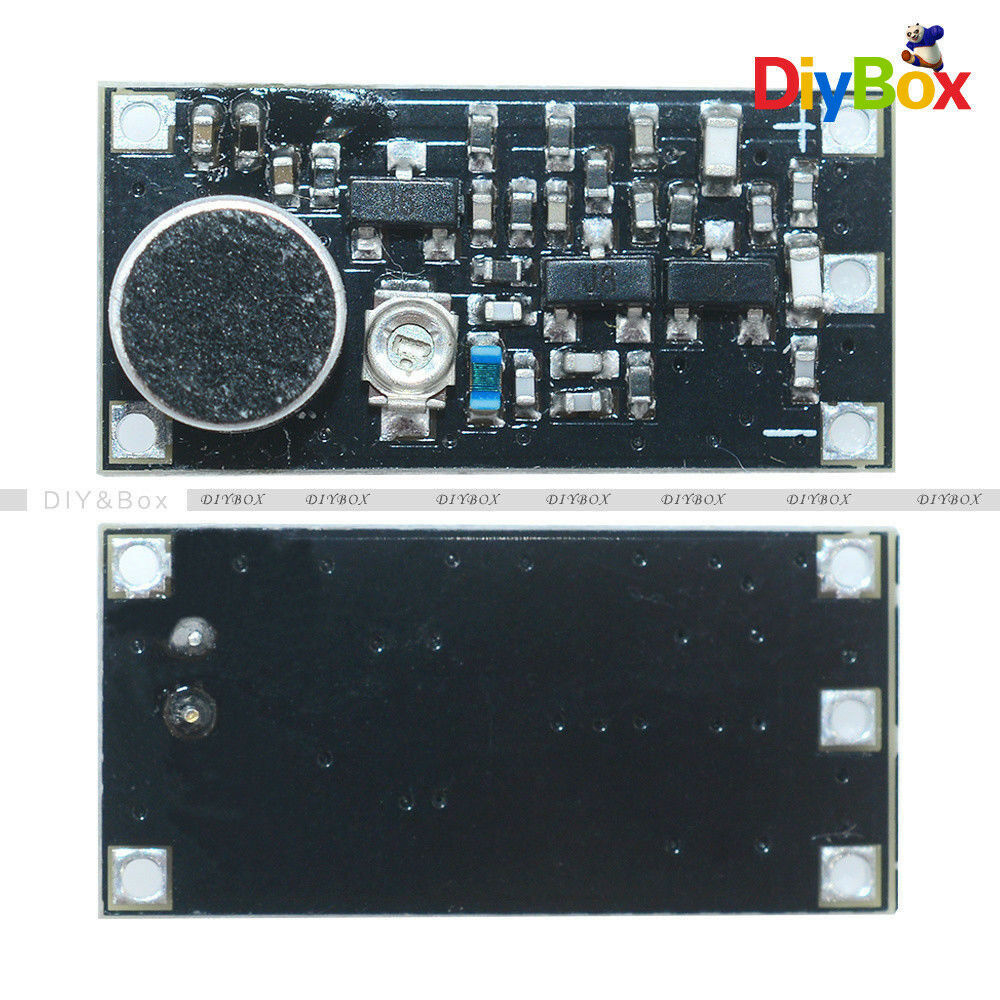 Frequency 85-115MHz FM transmitter module wireless microphone surveillance Black
