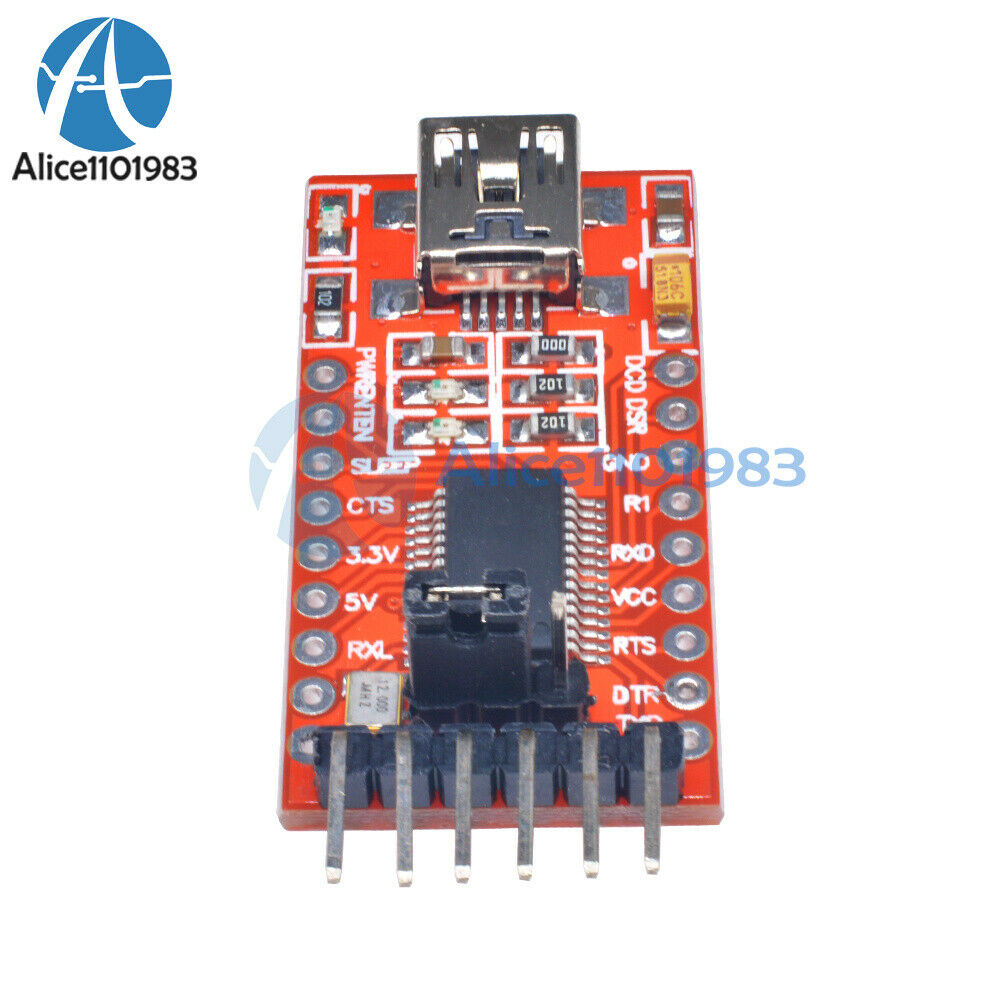 2pcs FT232RL FTDI Serials Adapter Module Mini Port Arduino USB to TTL 3.3V 5.5V