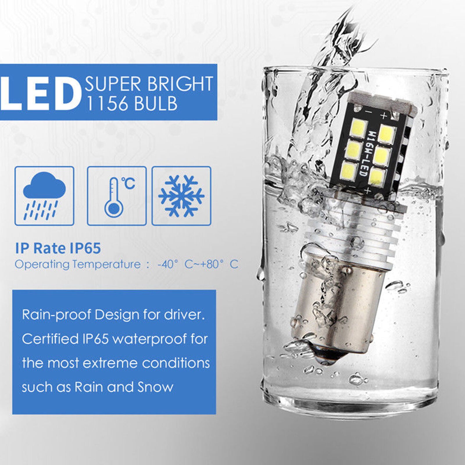 New 1156 P21W BA15S 2835 15LED Canbus Car Reverse Backup Tail Light Bulb White