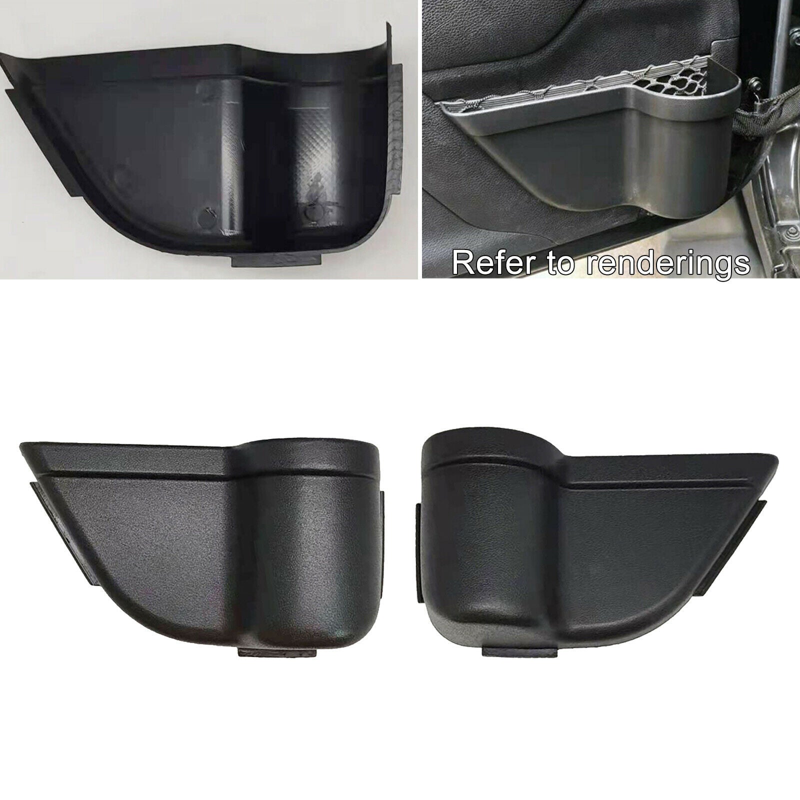 Front Door Pockets Organizer Replacement for Jeep Wrangler 2011-2018 JK JKU