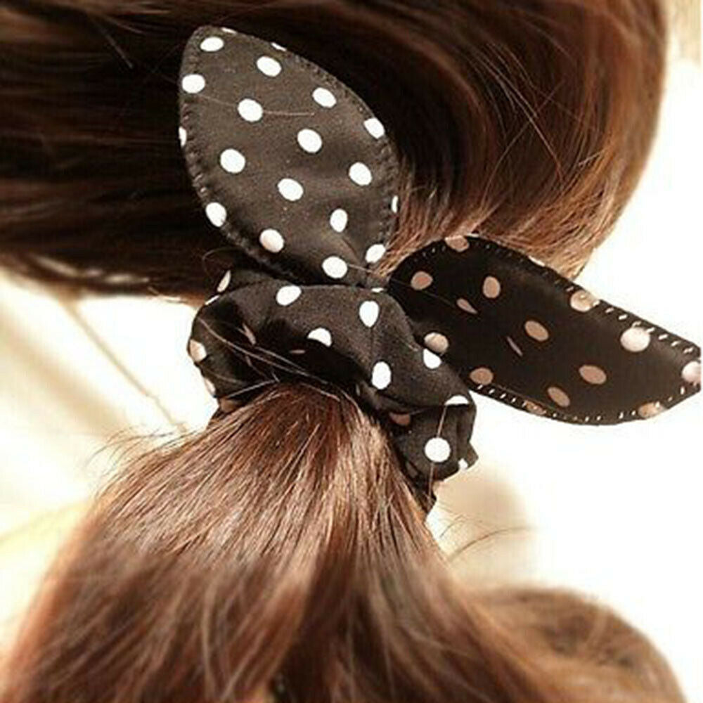 Lot 10 Elastic Women Girl Bow Knot Ponytail Hair Band Hair Rope Scrunchie Holder