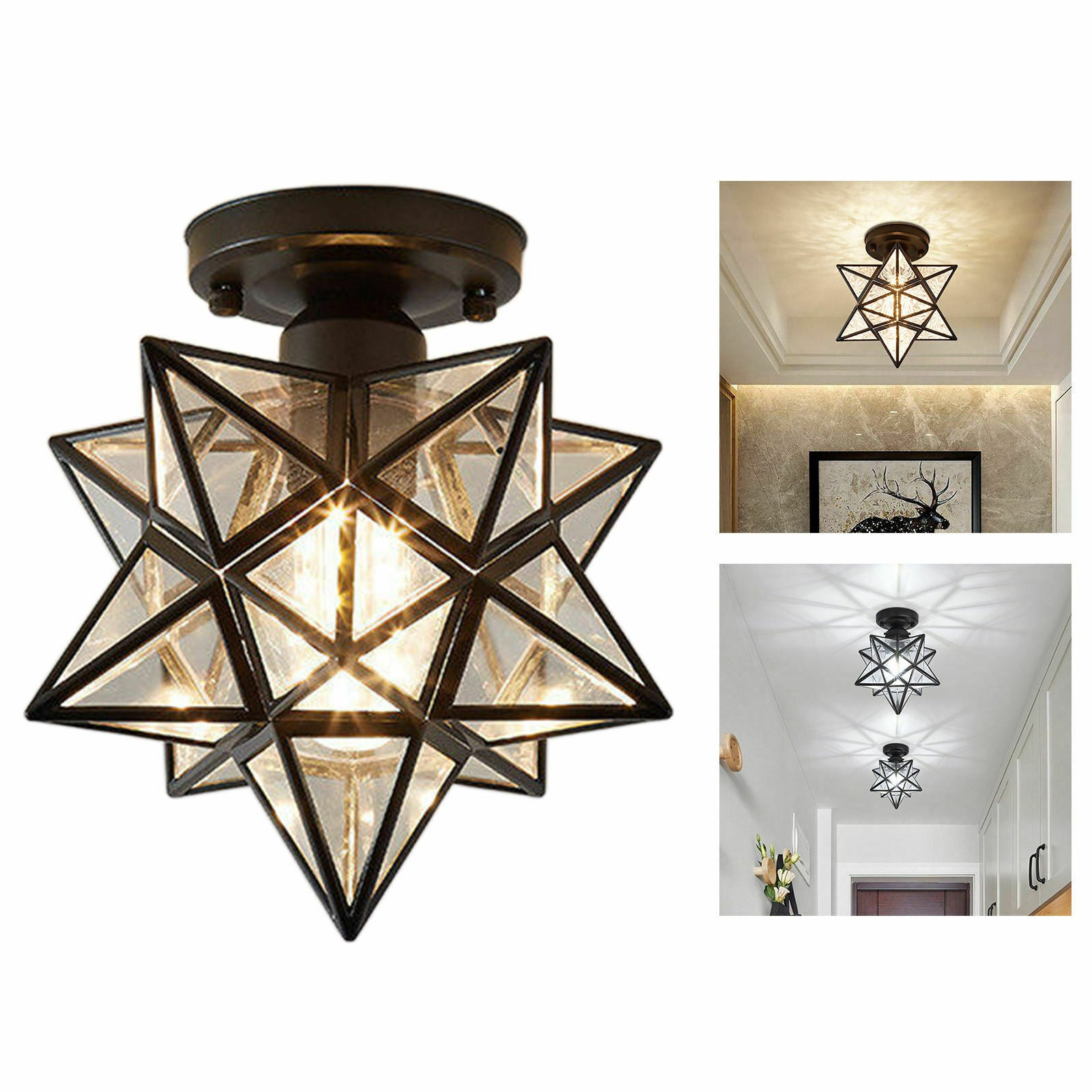 2PCS Porch Industrial Ceiling Light Lighting Fixture Modern Lamps for Cafe