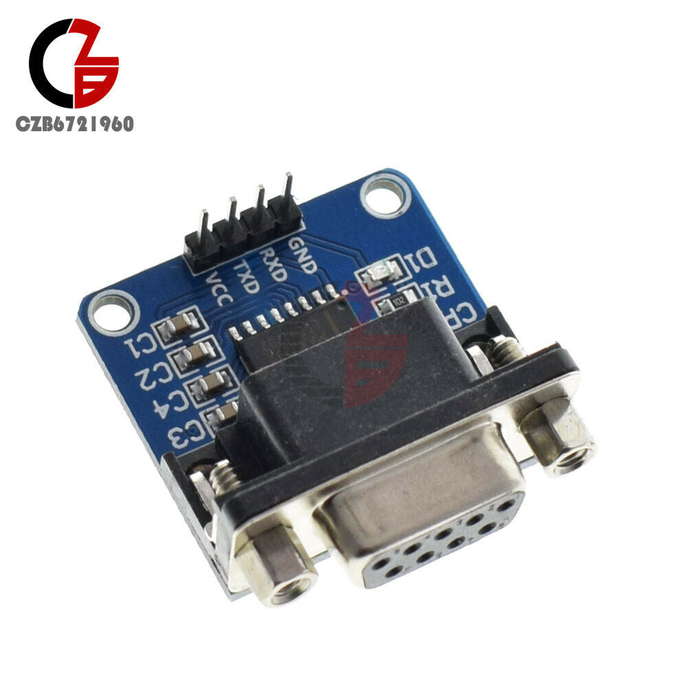 3V-5V MAX3232 RS232 Serial Port To TTL Converter Module Female DB9 TX RX VCC GND