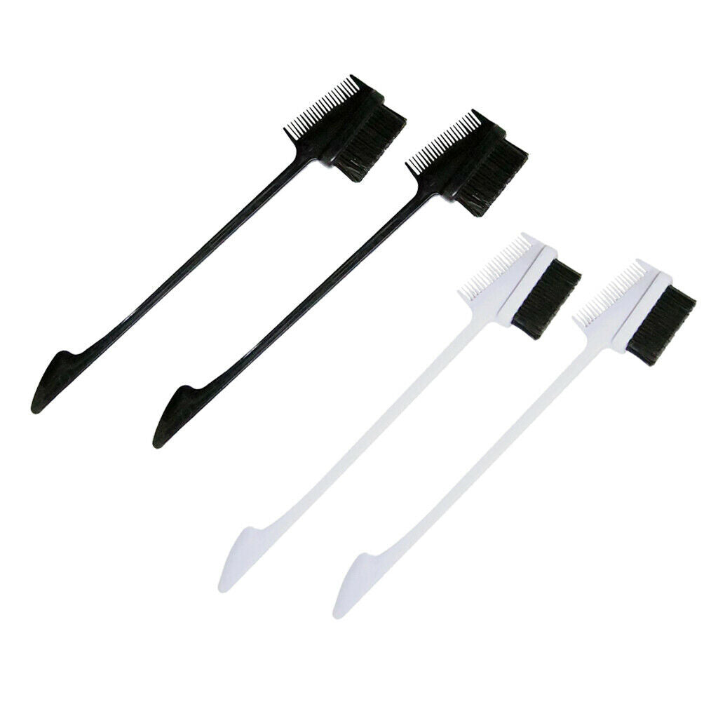 2Pieces Double Sided Edge Control Brushes Grooming Comb for Natural Hair