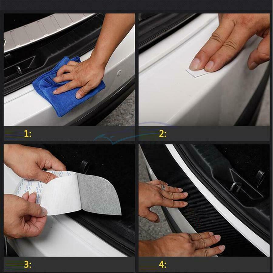 1× Car Rear Bumper Door Sill Protection Trim Strip For Mazda CX-5 CX 5 2017-2021