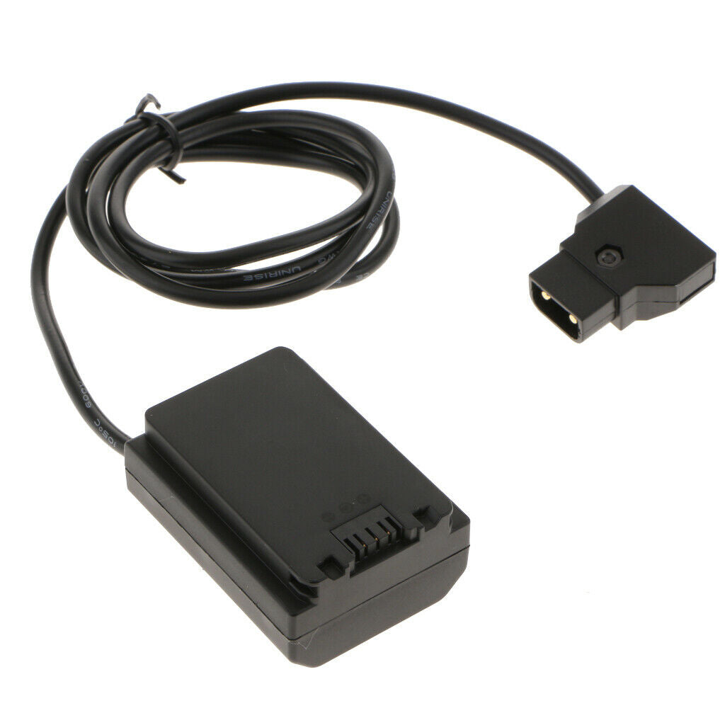 Spring Coiled Cord D-Tap FZ100 Dummy Battery DC Coupler Power Cable Adapter for