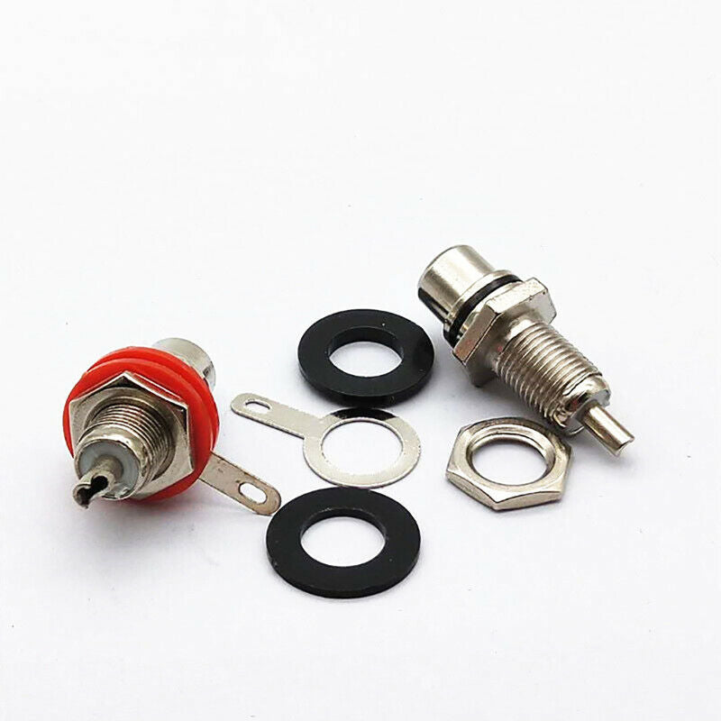 1pair Nickel Plated Speaker Terminal Audio Adapter RCA Phono Female Socke.l8