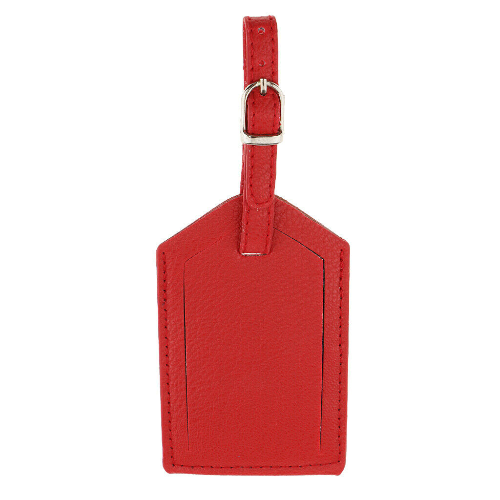 Red Luggage Tag Travel Leather Tags for Business Suitcase Tags Name Card