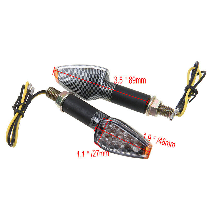 Motorcycle LED ABS Turn Signal Lights Indicators Blinker Universal For Kawasaki