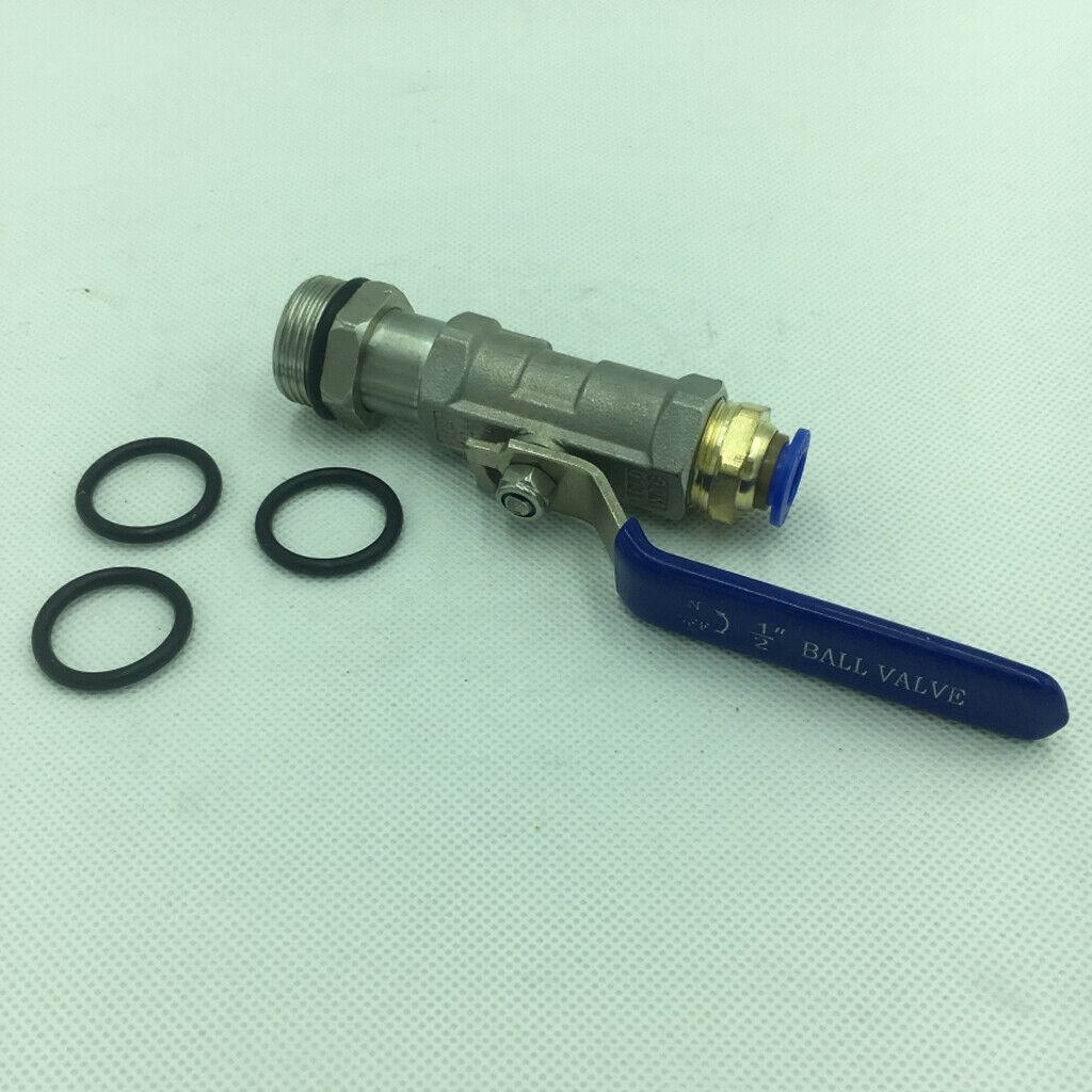 200L Oil Tank Barrel Drain Valve Faucet Tap PU Air Hose Adapter Straight 1P -