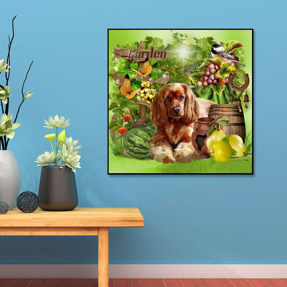 Full Round Drill Picture DIY Costume Dog Diamond Painting Poster (W567)  @
