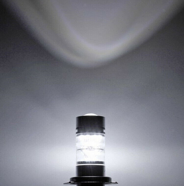 1Pcs HID White H7 6000K 100W LED Projector fog Driving DRL Head Light