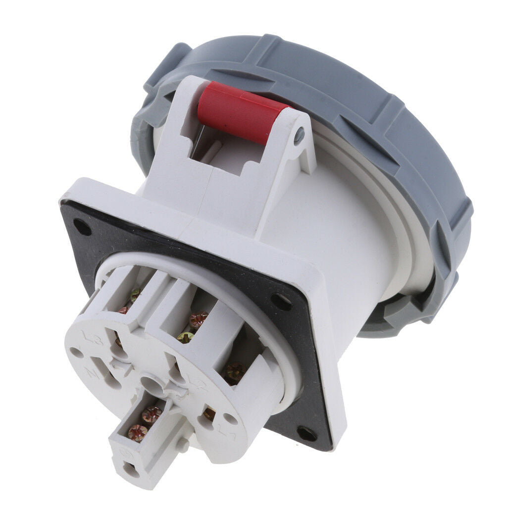 5 Pin Industrial Socket 32A 220-415V Weatherproof Waterproof IP67 3P+N+E