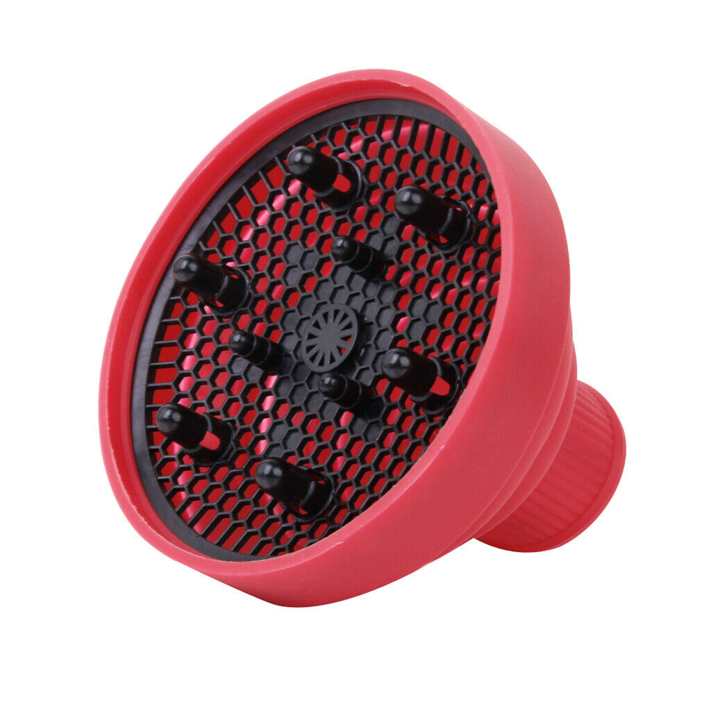 Salon Hair Dryer Blow Dryer Diffuser Attachment for Natural Wavy Hair Red