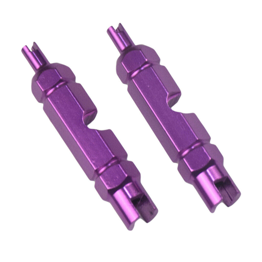 Pieces Aluminum Alloy Valve Core Removal Wrench MTB Bike Accessories Purple