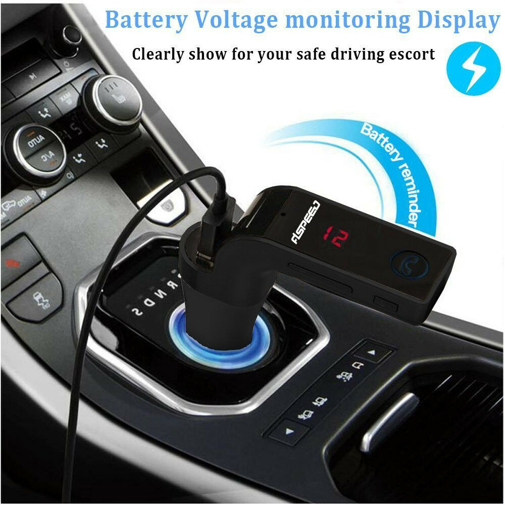 Bluetooth G7 Car Kit MP3 Player Handsfree FM Transmitter Radio USB Charger & AUX