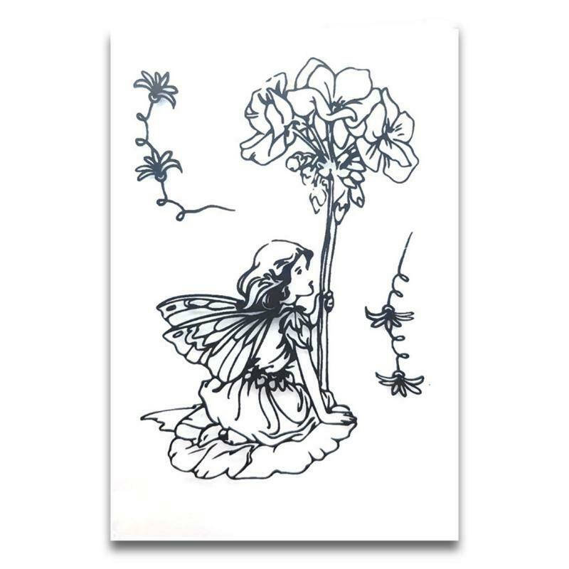 Flowers Fairy Silicone Clear Seal Stamp DIY Scrapbooking Embossing Photo Album