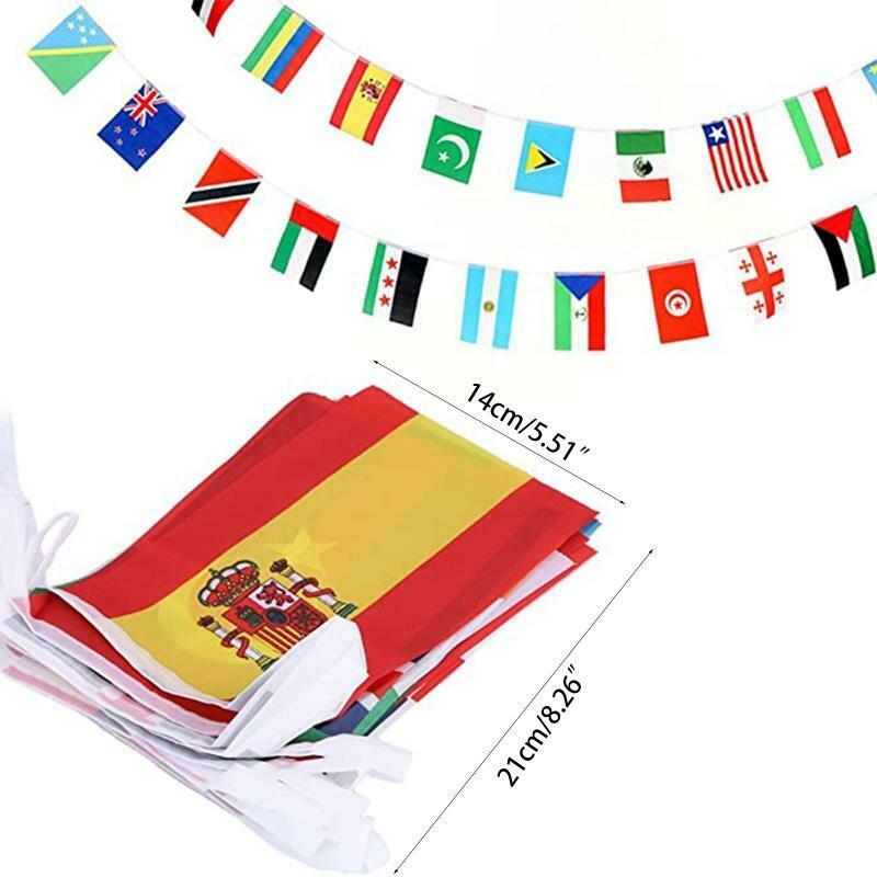 100 Countries String Flag International Bunting Pennant Banner Decoration