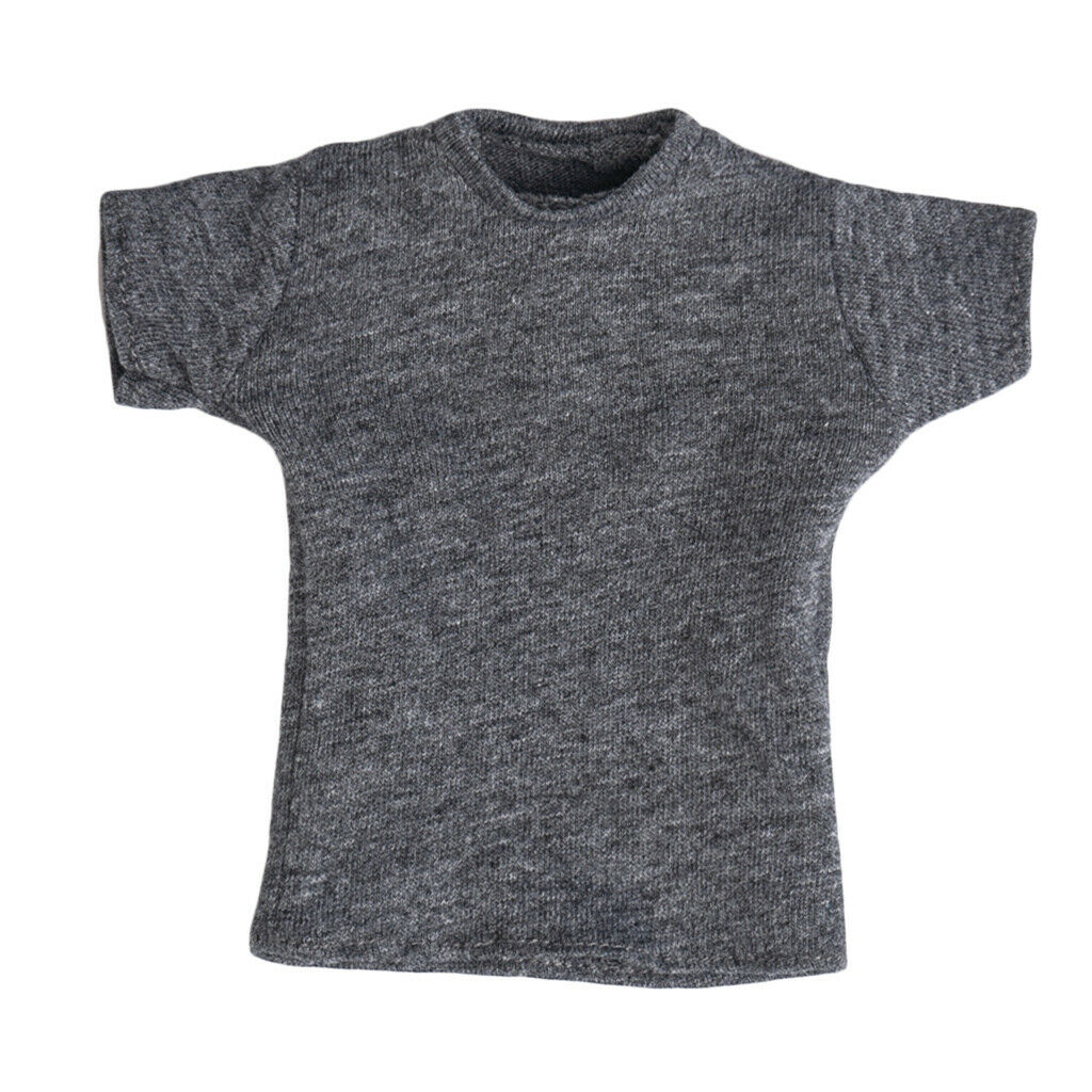 1/6 Scale T-shirt for HT TC Dragon 12in Action Figures Accessories D-Gray