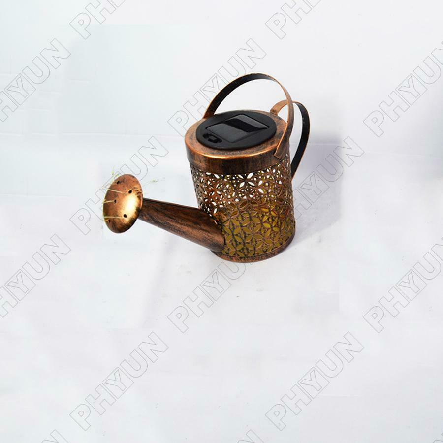 Solar LED Watering Can String Light Outdoor Garden Art Decorative Waterfall Lamp