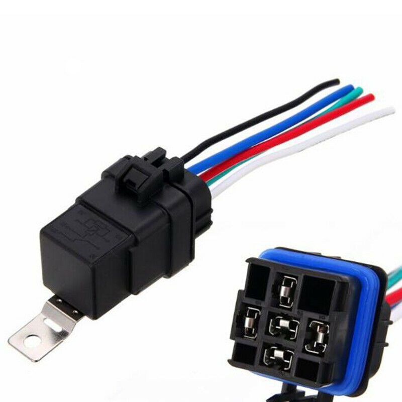 5Pin Automotive Car Relay Switch Harness Waterproof 30A/40A 12VDC 12AWG Wire SJ