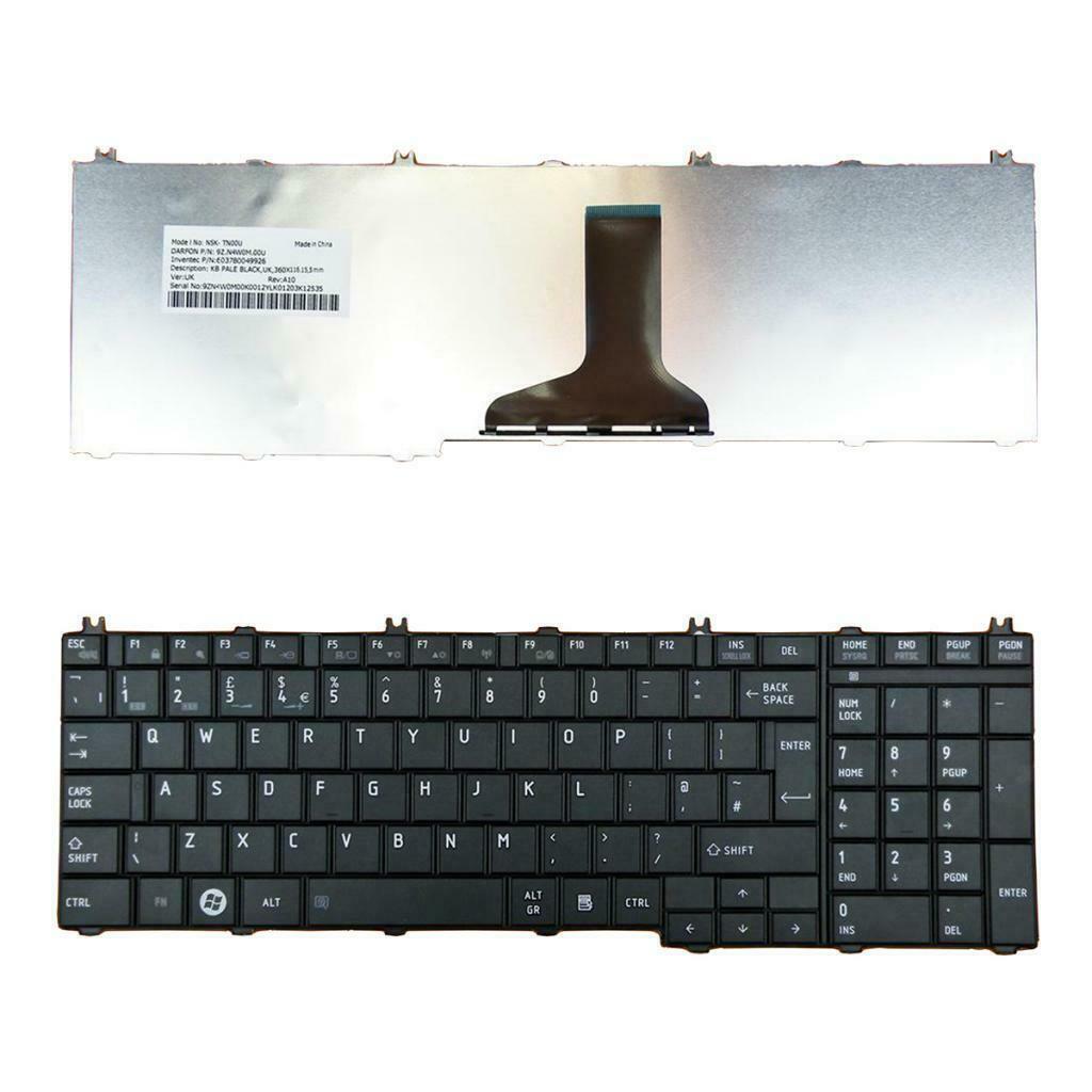 For   Satellite C650 C655D Laptop Standard UK English Keyboard Black