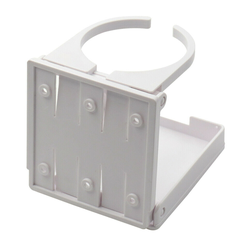 6x Plastic Drink Holder Folding for Cars Boats RV Yacht Accessories White