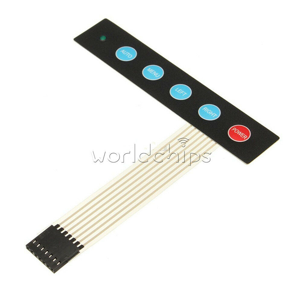 2PCS 5Keys 1x5 Matrix Array Membrane Switch Control Keypad Keyboard For Arduino