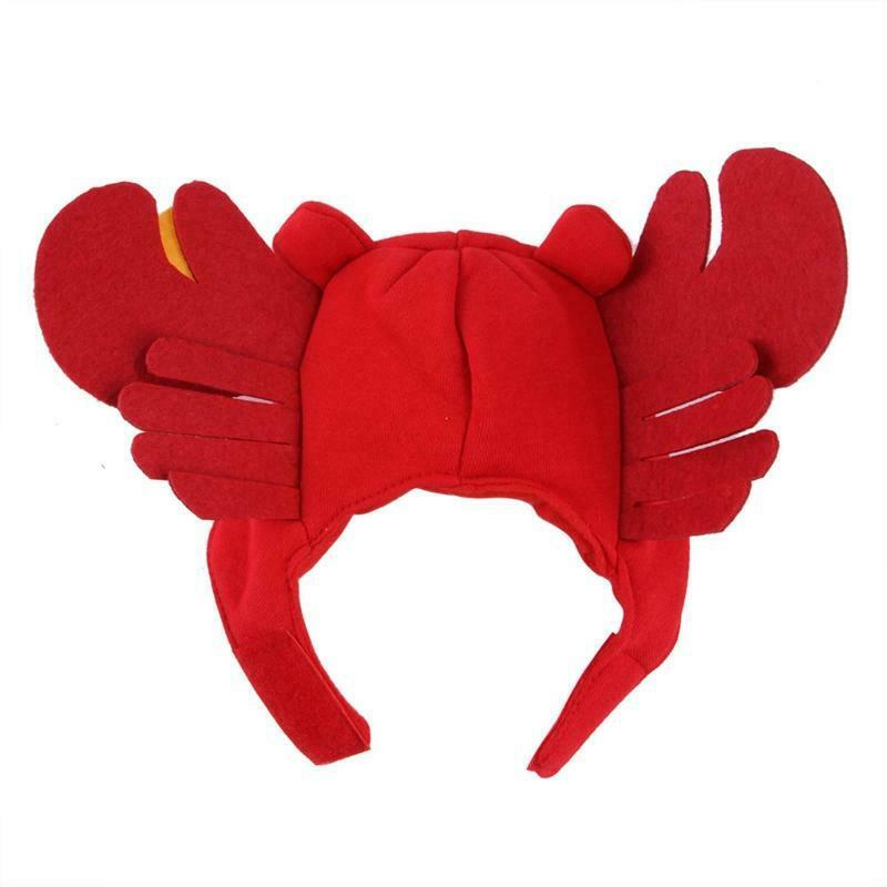 Cat Hat Crab Funny Halloween Costume Cat Dog Hats Pet Puppy Props Dress Headgear