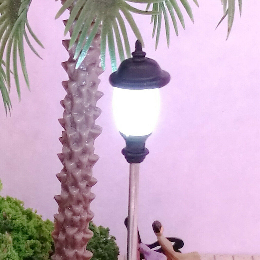 10Pcs Railway Led Lamppost Lamps Street Lights 1:100 HO Scale D