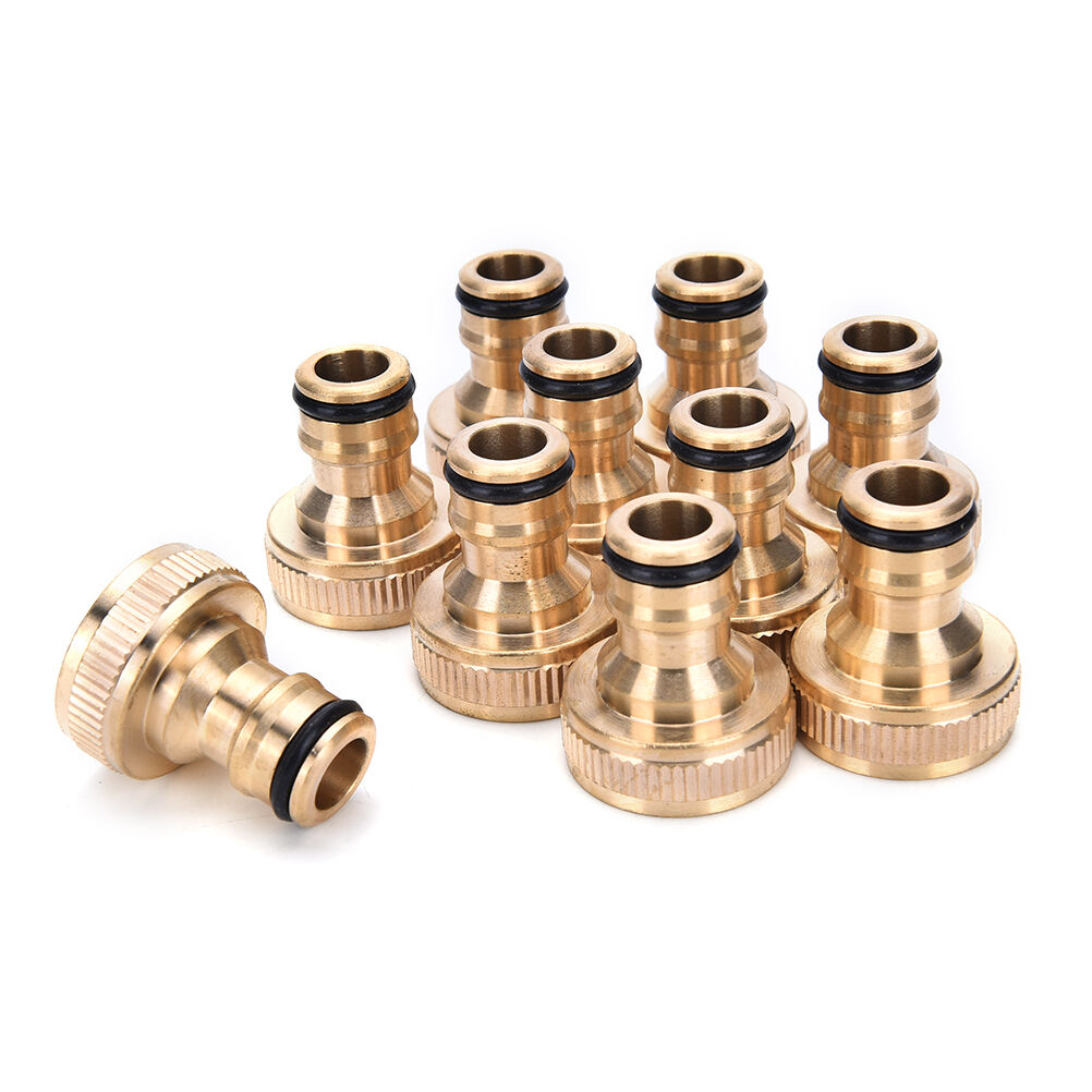 2x 3/4" Threaded Brass Tap Adaptor Garden Water Hose Pipe Connector Fitti.l8
