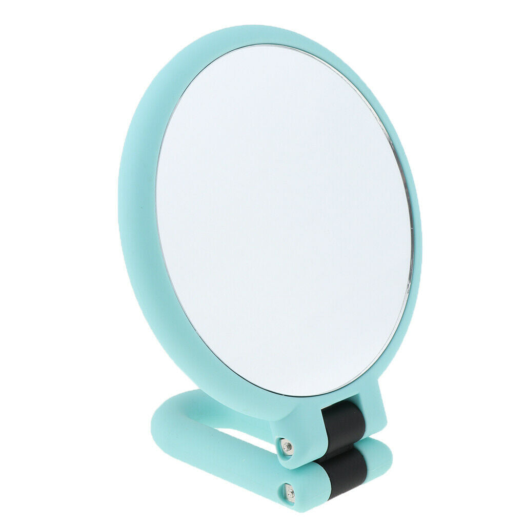 Set Of Two-Sided Makeup Mirrors, 15X Magnification & Normal, Travel Countertop