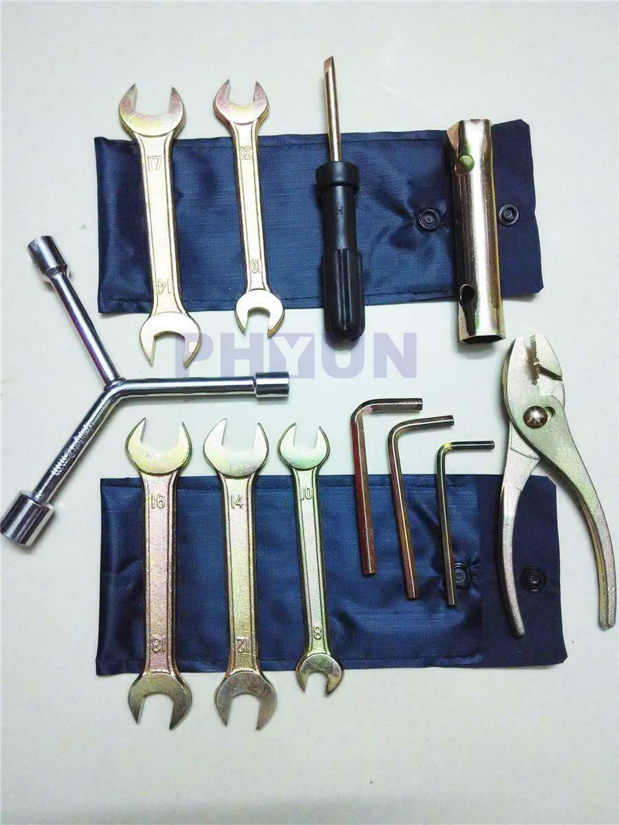 12pcs/Set New Motorcycle Spark Plug Spanner Wrench Socket Tool Kit w/Bag Durable
