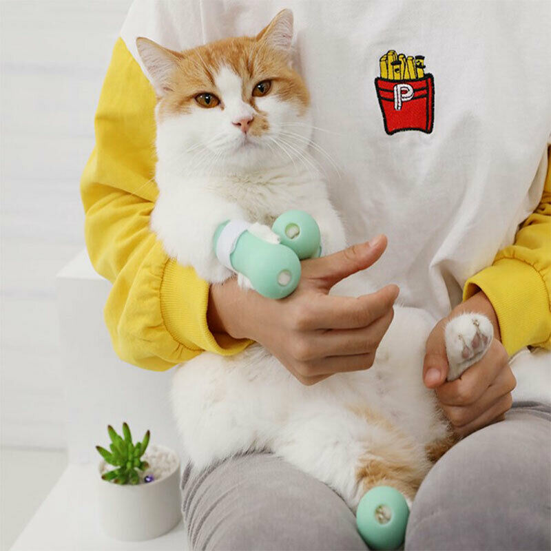 Anti-biting Bath Washing Cat Claw Cover Cut Nails Foot Cover Pet Paw ProtectBDA