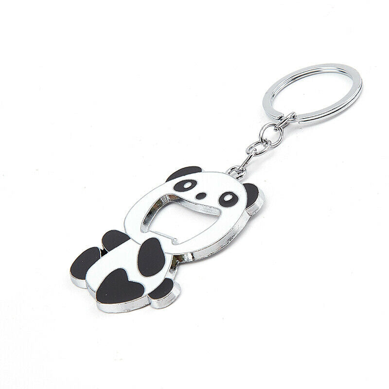 Cute Panda Key Chain Portable Soda Bottle Opener Holiday Gift Key Chain Ornam Fx