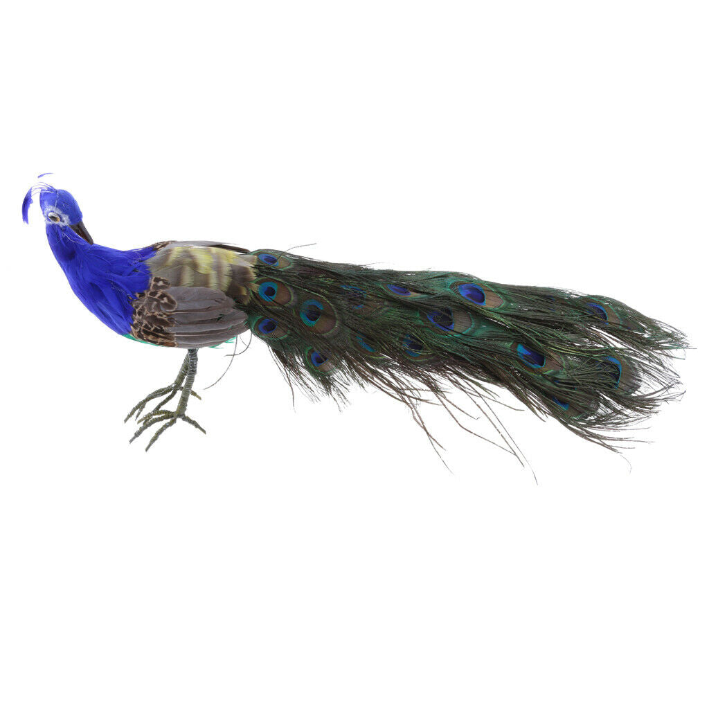 Simulation Lifelike Artificial Peacock Home Garden Decoration Ornament