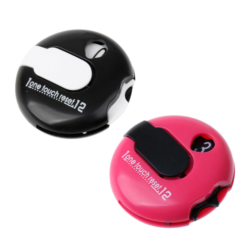 Golf   Reset Counter Golf Stroke Score Counter Clip On Glove, 2 Pieces