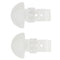 2pcs Clear Teeth Dummy Clips Clear For Pacifier Holder Badge Craft Sewing