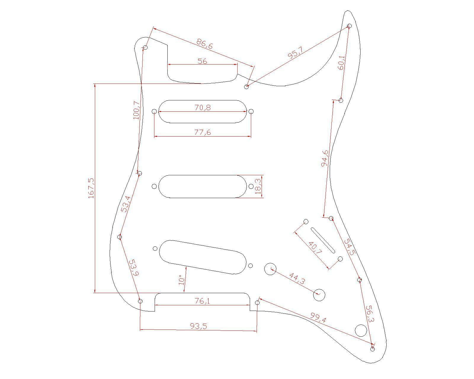 Loaded Strat Pickguard Prewired ST SSS Pickguard with Alnico Pickups White 3 Ply