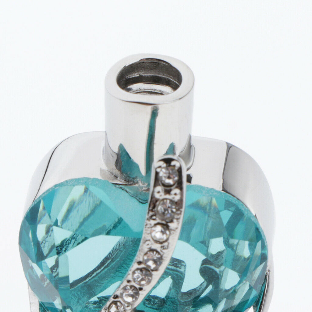 Rhinestones Love Pet Ash Urn Locket Ashed Filler Jar Jewelry Container