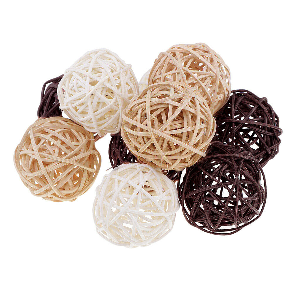 32pcs 5/7cm Rattan Wicker Cane Ball for Garden Wedding Party Home Decoration