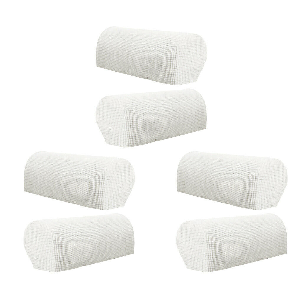 3 Pairs Stretch Armrest Covers Anti-Slip Stain Resistant Furniture Protector for