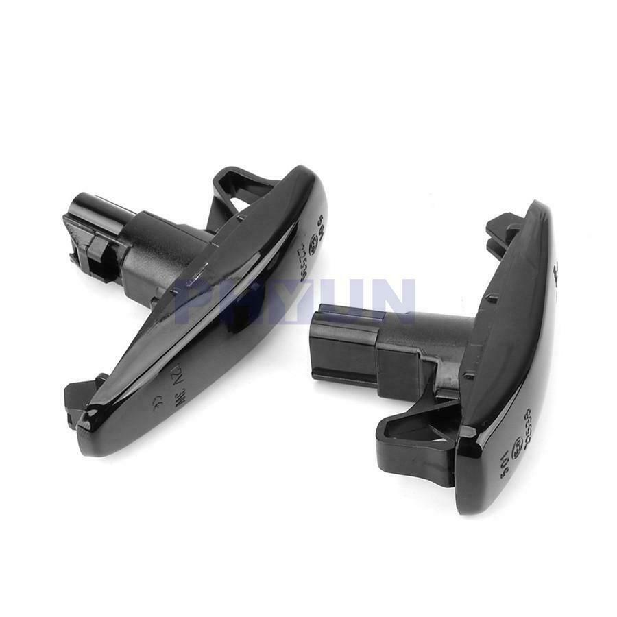 Pair 12V Car Side Dynamic Running Light LED Amber For Mitsubishi Lancer 2008-17