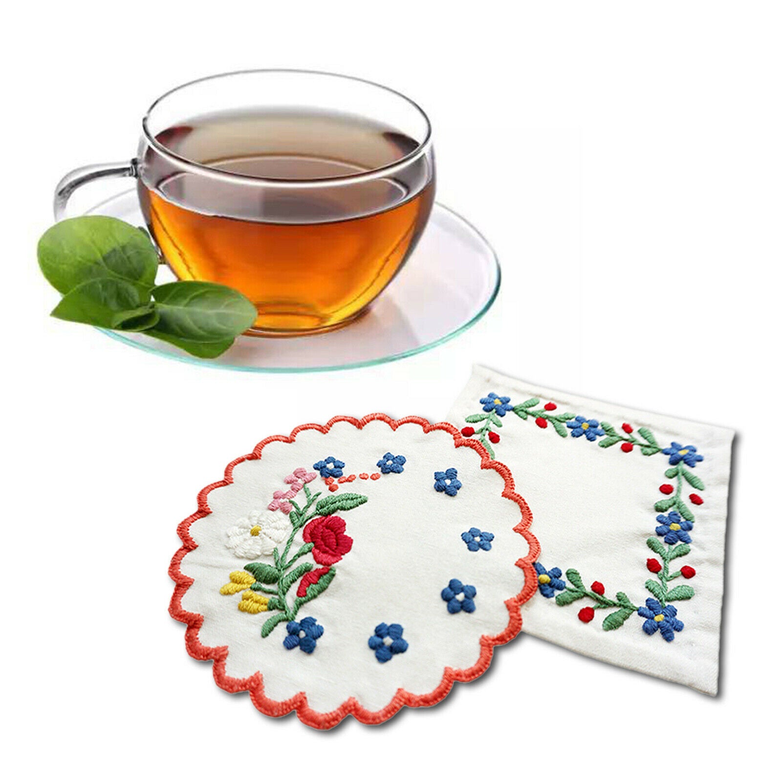 Embroidery set for beginners DIY cross stitch handicrafts red border