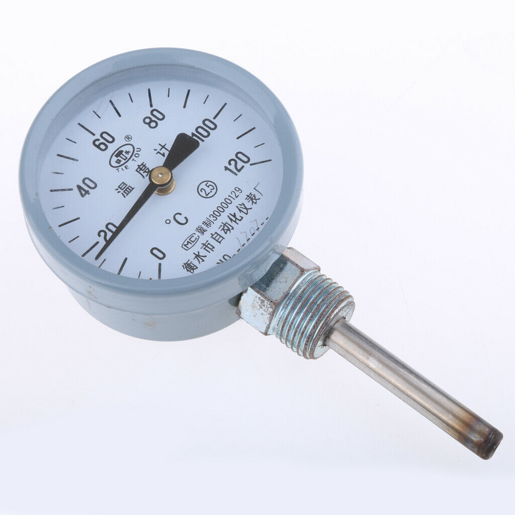 Industry Stainless Steel Pipe Dial Thermometer Bimetal Temperature Meter for